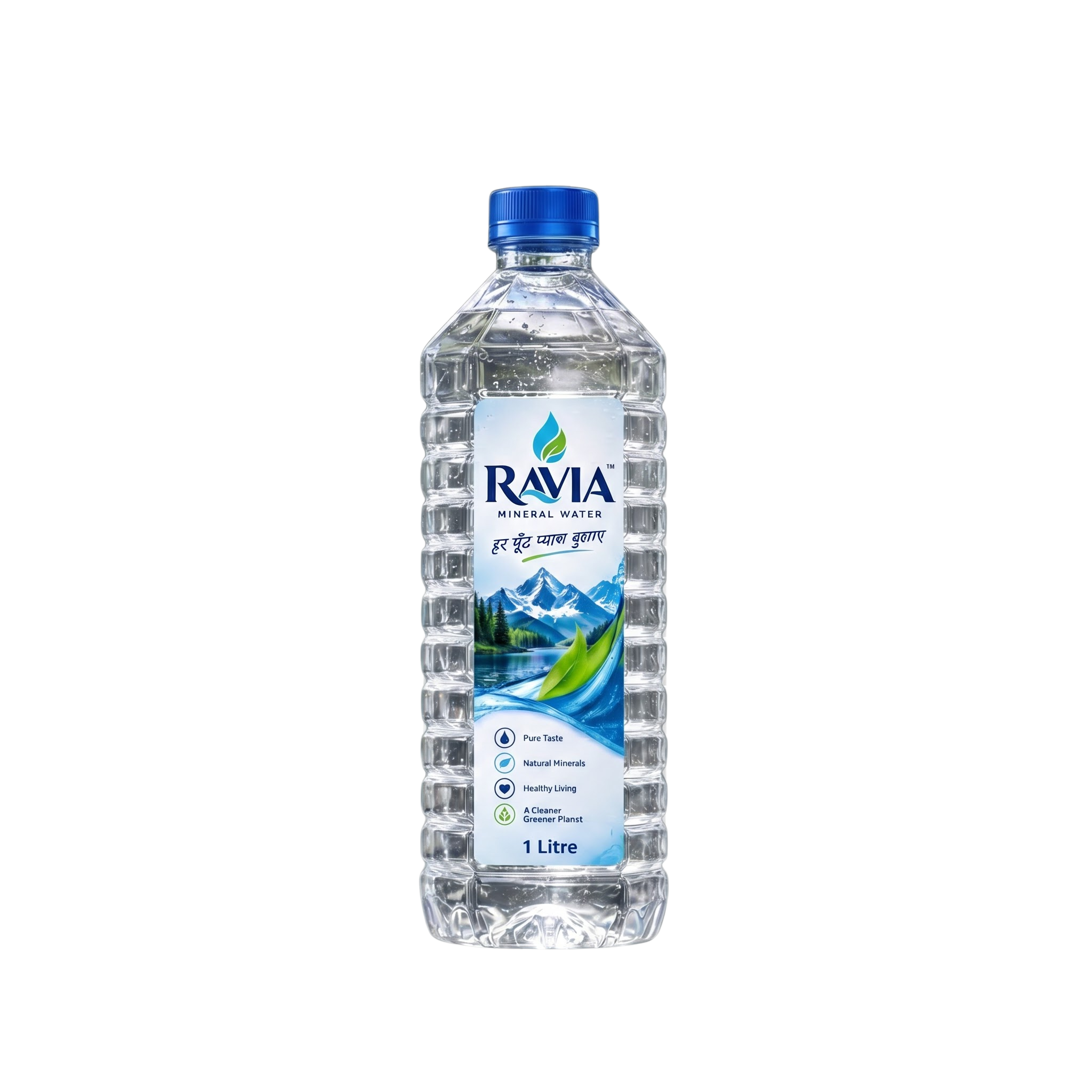 Ravia 1000ml Classic packaged drinking water bottle